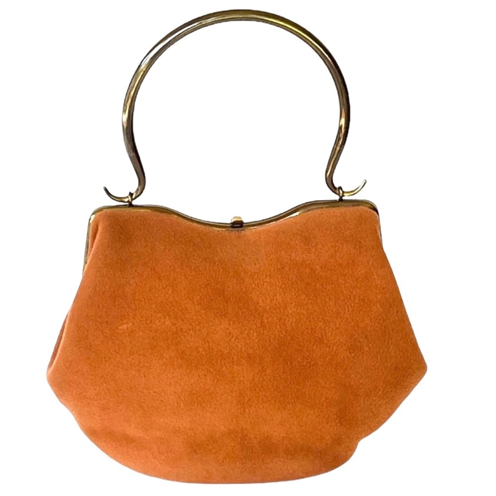 Elegant Vintage Morris Moskowitz Tan Wool Frame Handbag